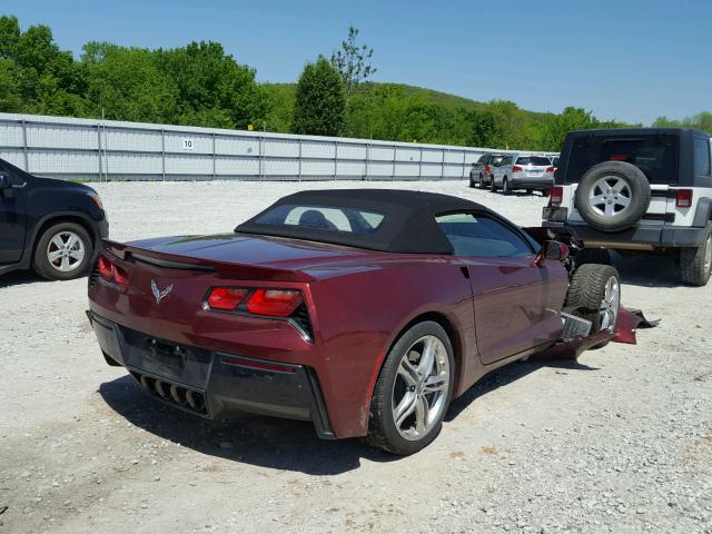 1G1YD3D77G5110646 - 2016 CHEVROLET CORVETTE S RED photo 4