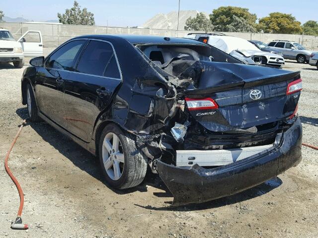 4T1BF1FK4CU150238 - 2012 TOYOTA CAMRY BASE BLACK photo 3