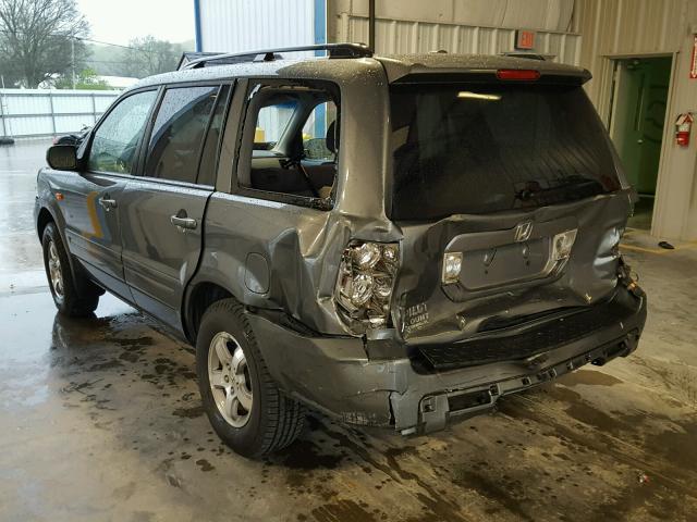 5FNYF28388B020277 - 2008 HONDA PILOT SE GRAY photo 3