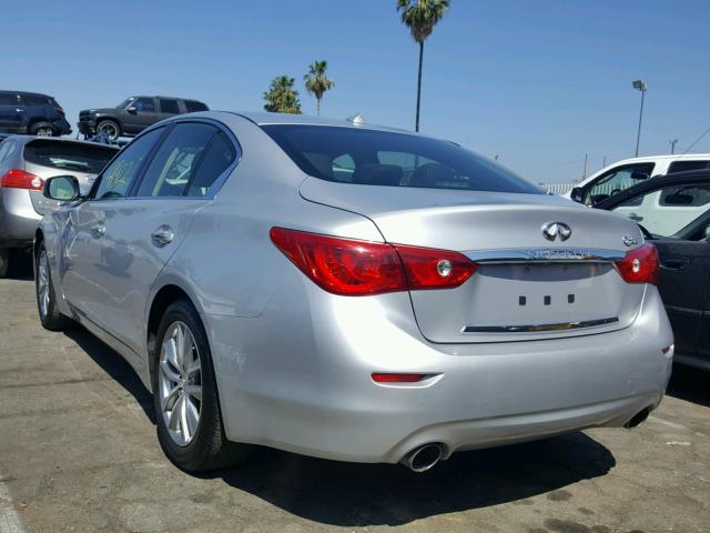 JN1BV7AP9FM330920 - 2015 INFINITI Q50 BASE SILVER photo 3
