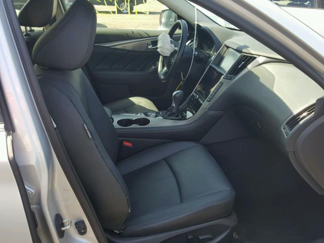 JN1BV7AP9FM330920 - 2015 INFINITI Q50 BASE SILVER photo 5