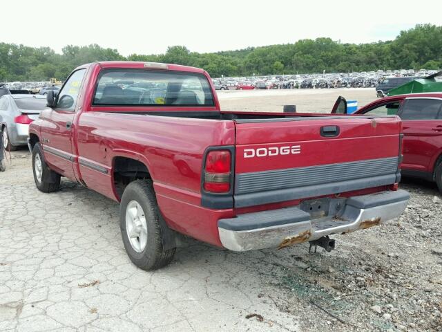 1B7HC16Y3WS725912 - 1998 DODGE RAM 1500 RED photo 3