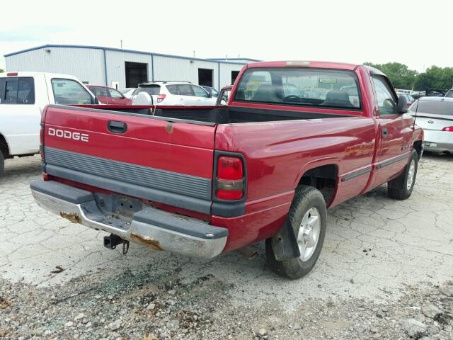 1B7HC16Y3WS725912 - 1998 DODGE RAM 1500 RED photo 4