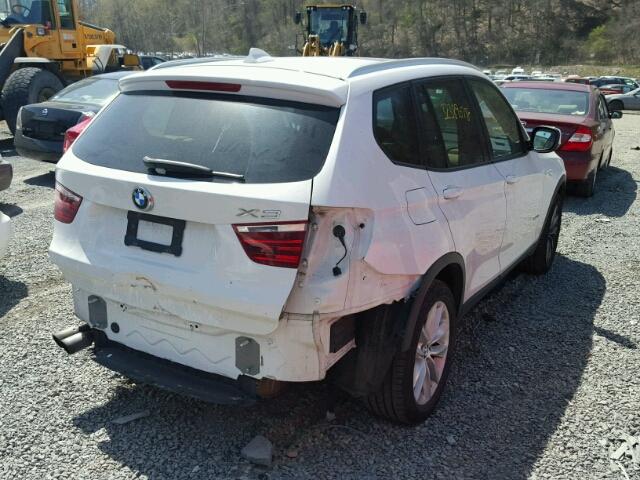5UXWX9C55D0A08605 - 2013 BMW X3 XDRIVE2 WHITE photo 4