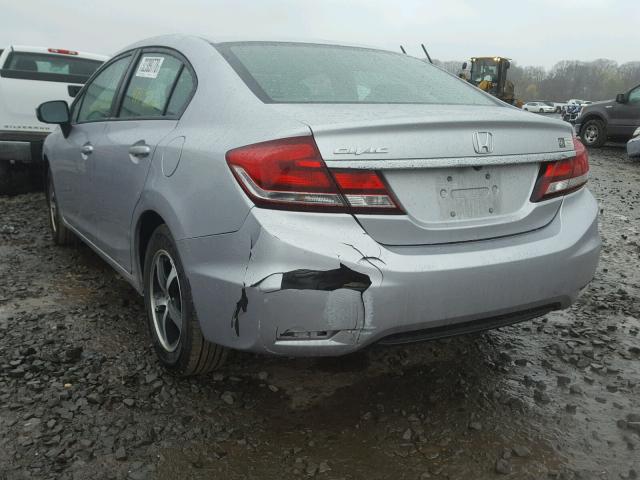 19XFB2F72FE228361 - 2015 HONDA CIVIC SE SILVER photo 3