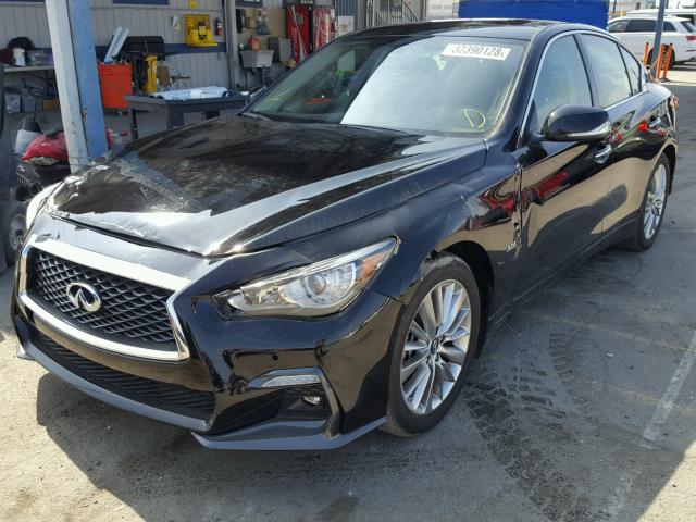 JN1EV7AP3JM350571 - 2018 INFINITI Q50 LUXE BLACK photo 2