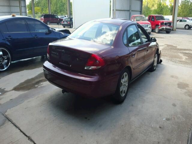 1FAFP53U37A141737 - 2007 FORD TAURUS RED photo 4