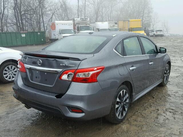 3N1CB7AP1JY204067 - 2018 NISSAN SENTRA SR GRAY photo 4