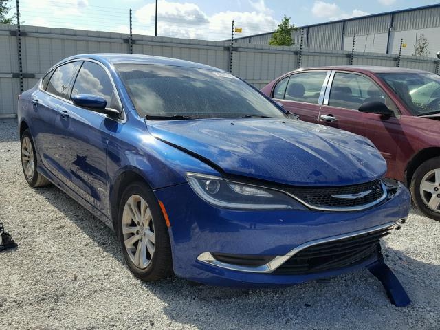 1C3CCCAB8FN507685 - 2015 CHRYSLER 200 LIMITE BLUE photo 1