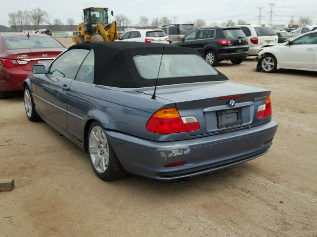 WBABS334X1JY50519 - 2001 BMW 325 CI BLUE photo 3