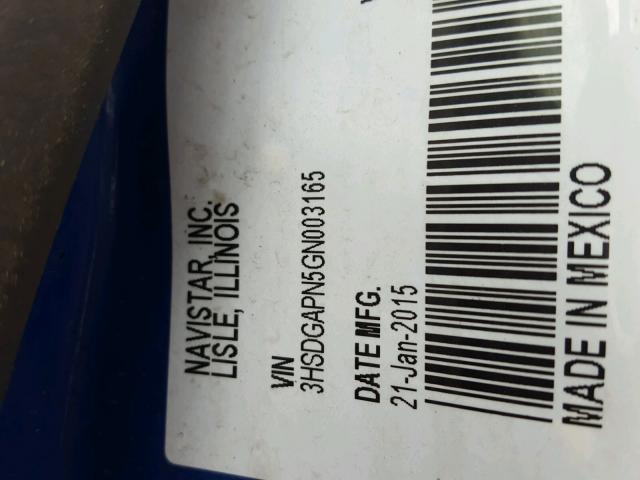 3HSDGAPN5GN003165 - 2016 INTERNATIONAL PROSTAR أزرق صورة 10