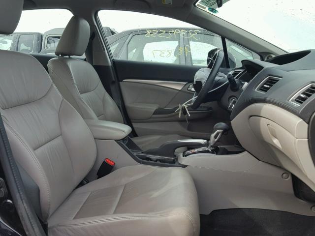 2HGFB2F91DH539915 - 2013 HONDA CIVIC EXL BLACK photo 5