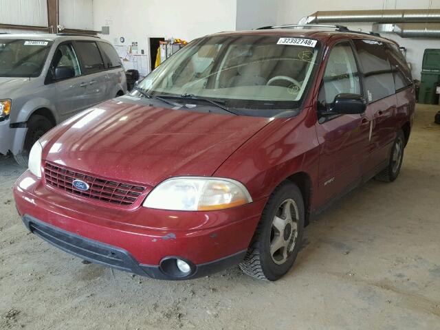 2FMZA57402BB86680 - 2002 FORD WINDSTAR S RED photo 2