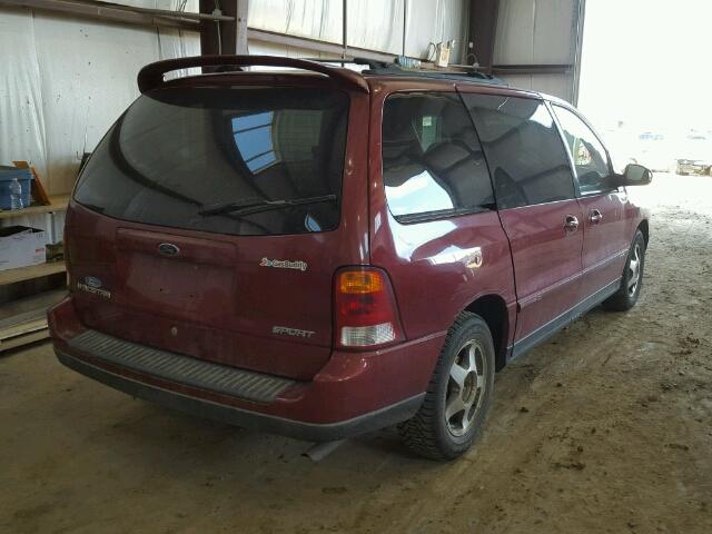2FMZA57402BB86680 - 2002 FORD WINDSTAR S RED photo 4
