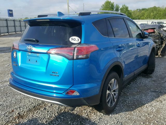 JTMRJREVXGD000605 - 2016 TOYOTA RAV4 HV XL BLUE photo 4