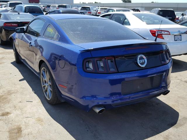 1ZVBP8CF9D5280008 - 2013 FORD MUSTANG GT BLUE photo 3