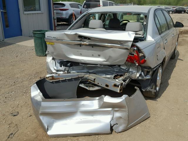 1G1ZS58F67F162335 - 2007 CHEVROLET MALIBU LS ვერცხლისფერი ფოტო 9