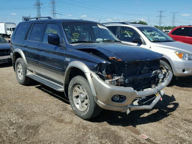 JA4MT41R32J053456 - 2002 MITSUBISHI MONTERO SP BLUE photo 1