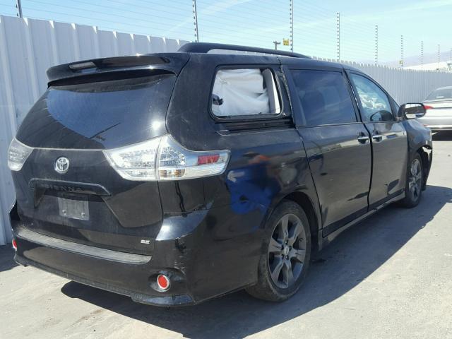 5TDXK3DC2GS766012 - 2016 TOYOTA SIENNA SE BLACK photo 4