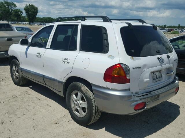 KM8SC13D23U461360 - 2003 HYUNDAI SANTA FE G WHITE photo 3