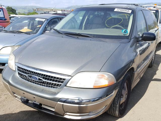 2FMDA5341YBA79324 - 2000 FORD WINDSTAR S GREEN photo 2