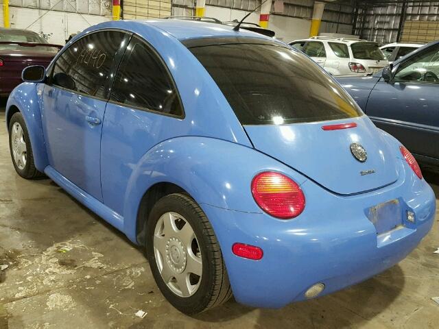 3VWCC21C41M423300 - 2001 VOLKSWAGEN NEW BEETLE 蓝色 照片 3