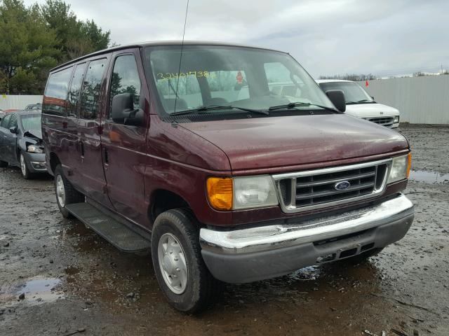 1FTNE24W86HA43139 - 2006 FORD ECONOLINE MAROON photo 1