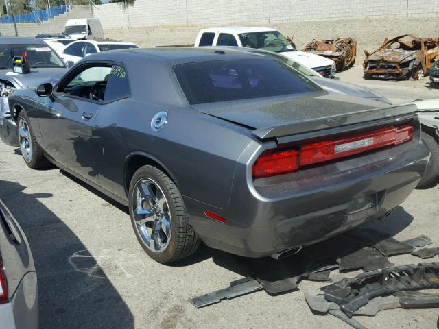 2C3CDYAG2CH124089 - 2012 DODGE CHALLENGER GRAY photo 3