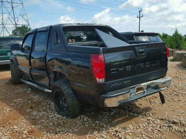 3GNEC13T23G315737 - 2003 CHEVROLET AVALANCHE BLACK photo 3