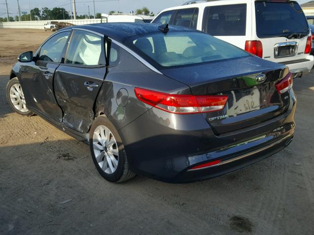 5XXGU4L32GG094620 - 2016 KIA OPTIMA EX CHARCOAL photo 3