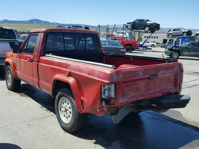 1J7FJ66L3LL149403 - 1990 JEEP COMANCHE E RED photo 3