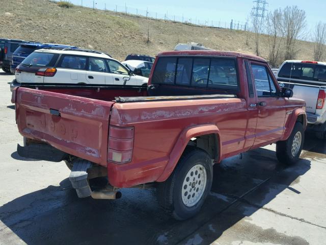 1J7FJ66L3LL149403 - 1990 JEEP COMANCHE E RED photo 4