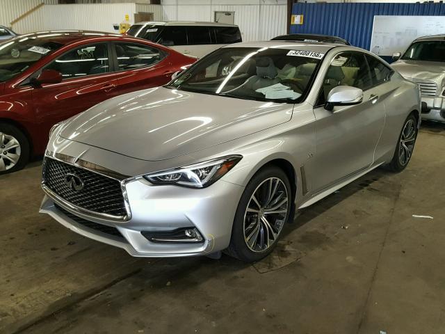 JN1EV7EL7HM553819 - 2017 INFINITI Q60 PREMIU SILVER photo 2