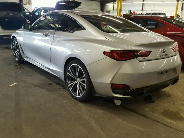 JN1EV7EL7HM553819 - 2017 INFINITI Q60 PREMIU SILVER photo 3