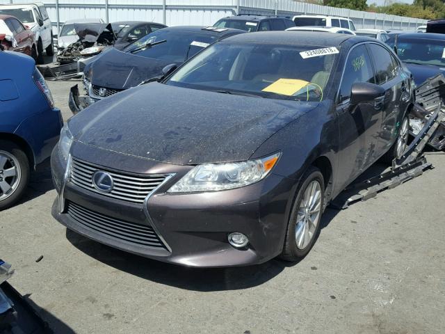 JTHBW1GG2E2045922 - 2014 LEXUS ES 300H BROWN photo 2