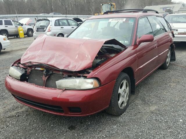 4S3BK6652T7306489 - 1996 SUBARU LEGACY LSI RED photo 2