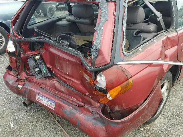 4S3BK6652T7306489 - 1996 SUBARU LEGACY LSI RED photo 9