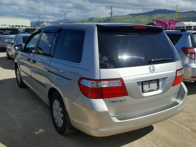 5FNRL38266B046562 - 2006 HONDA ODYSSEY LX SILVER photo 3