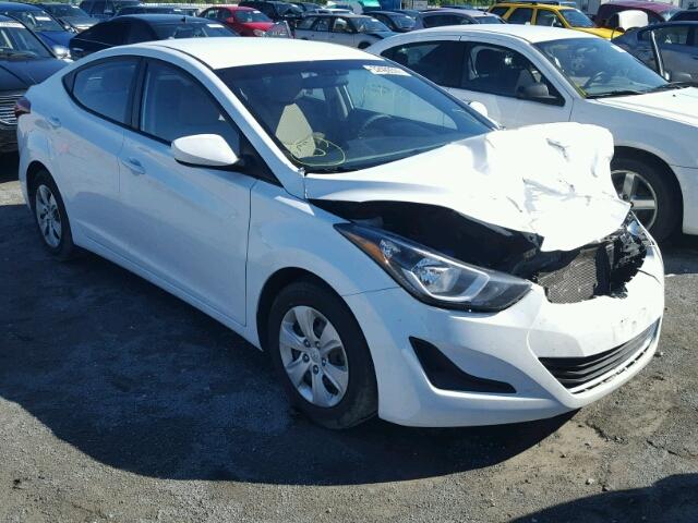 5NPDH4AE1GH762892 - 2016 HYUNDAI ELANTRA WHITE photo 1