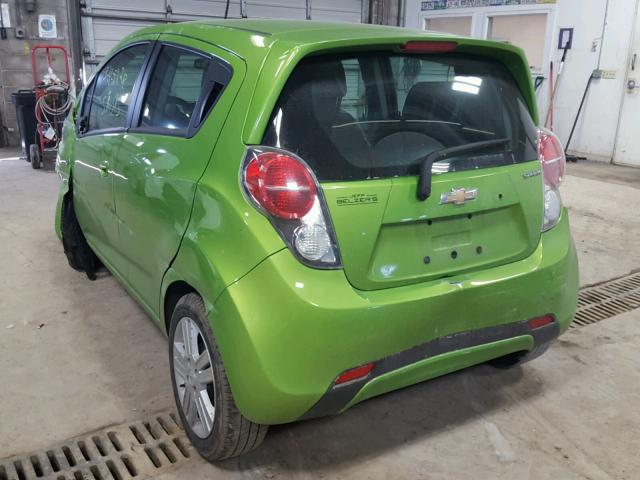 KL8CD6S96EC579848 - 2014 CHEVROLET SPARK 1LT GREEN photo 3