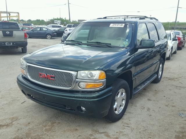 1GKEK63U92J160994 - 2002 GMC DENALI GREEN photo 2