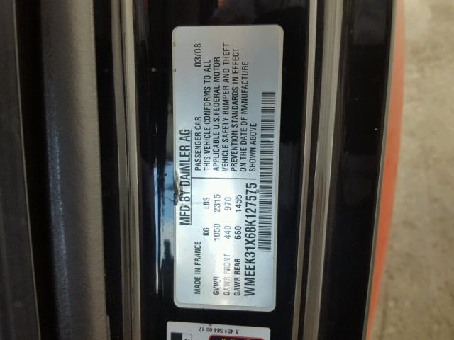 WMEEK31X68K127575 - 2008 SMART FORTWO PAS 红色 照片 10