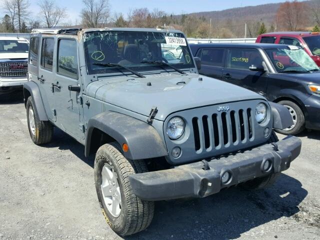 1C4BJWDG5FL559700 - 2015 JEEP WRANGLER U GRAY photo 1