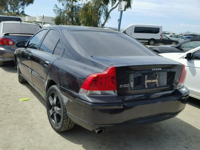 YV1RS547062552949 - 2006 VOLVO S60 T5 BLACK photo 3