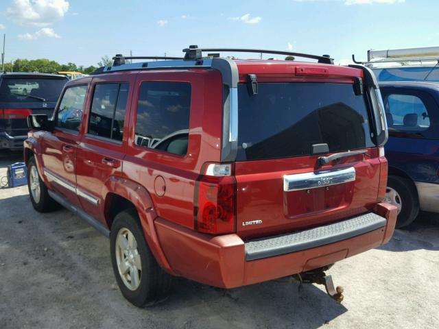 1J8HH58N06C248175 - 2006 JEEP COMMANDER MAROON photo 3