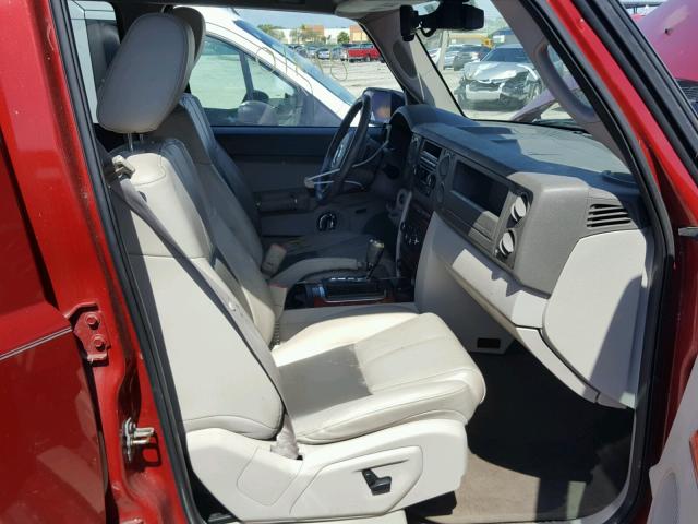 1J8HH58N06C248175 - 2006 JEEP COMMANDER MAROON photo 5