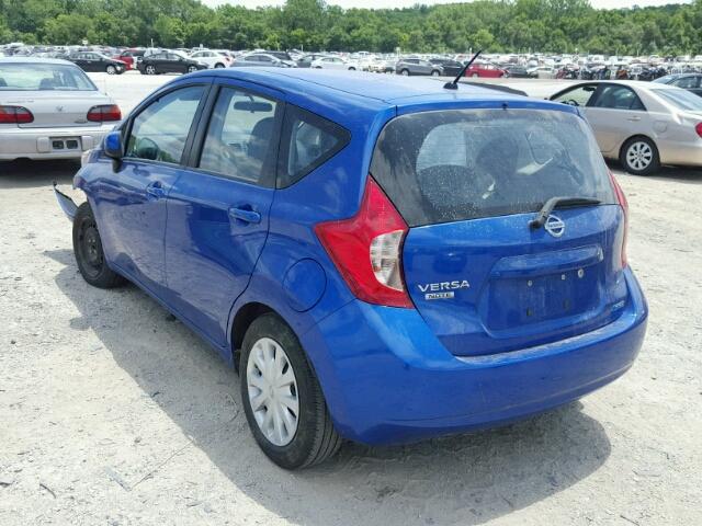 3N1CE2CPXEL393022 - 2014 NISSAN VERSA NOTE BLUE photo 3