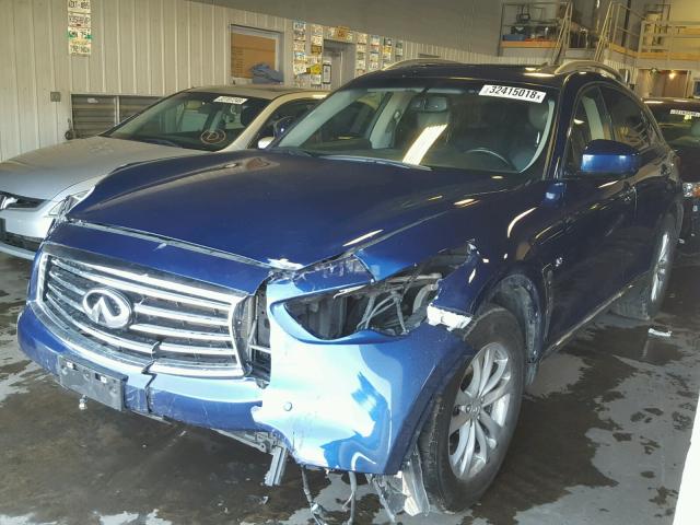 JN8CS1MU3FM381231 - 2015 INFINITI QX70 BLUE photo 2