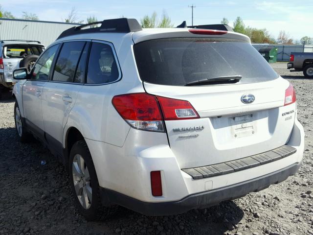 4S4BRBKC4B3395377 - 2011 SUBARU OUTBACK 2. WHITE photo 3