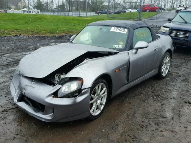 JHMAP21484T001882 - 2004 HONDA S2000 GRAY photo 2